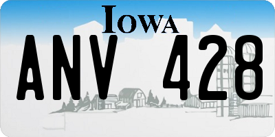 IA license plate ANV428