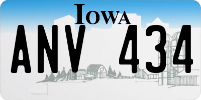 IA license plate ANV434