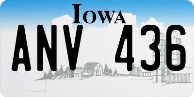 IA license plate ANV436
