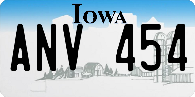 IA license plate ANV454