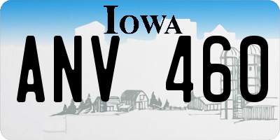 IA license plate ANV460