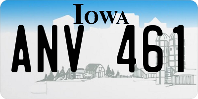 IA license plate ANV461