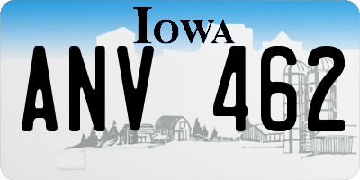 IA license plate ANV462