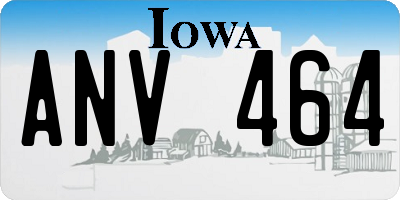 IA license plate ANV464