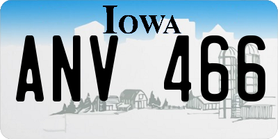 IA license plate ANV466