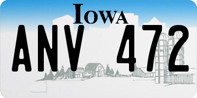 IA license plate ANV472