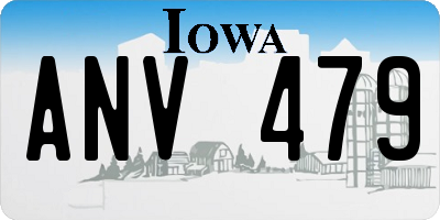 IA license plate ANV479