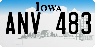 IA license plate ANV483