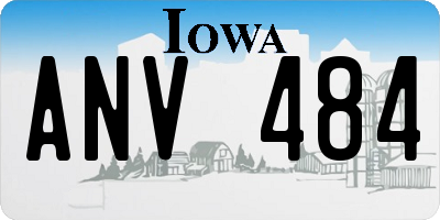 IA license plate ANV484