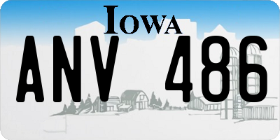 IA license plate ANV486