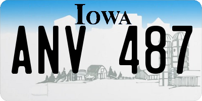 IA license plate ANV487