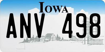 IA license plate ANV498