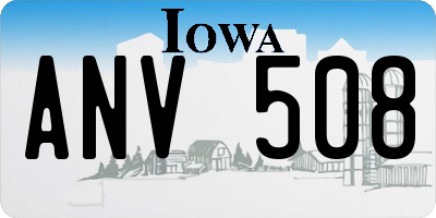 IA license plate ANV508