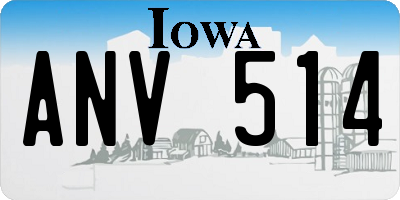 IA license plate ANV514