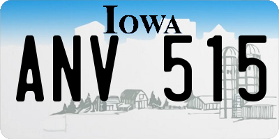 IA license plate ANV515