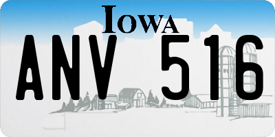 IA license plate ANV516