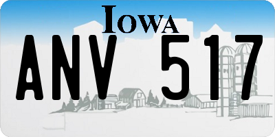 IA license plate ANV517
