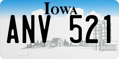 IA license plate ANV521