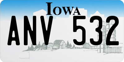 IA license plate ANV532