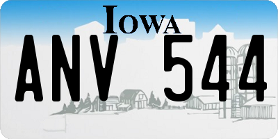 IA license plate ANV544