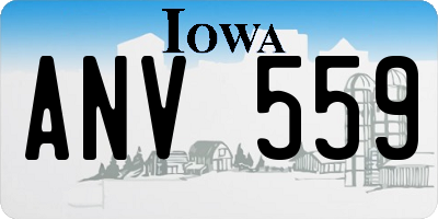 IA license plate ANV559
