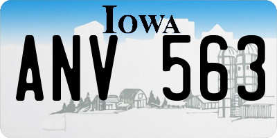 IA license plate ANV563