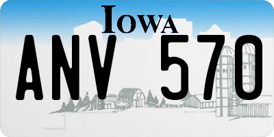 IA license plate ANV570