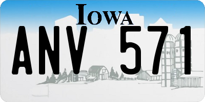 IA license plate ANV571