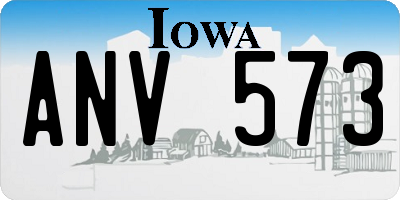 IA license plate ANV573