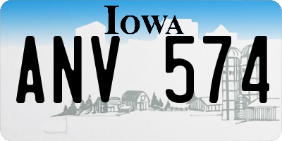 IA license plate ANV574
