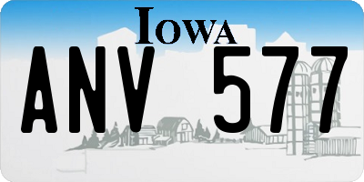 IA license plate ANV577