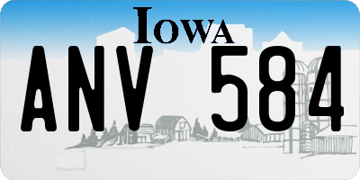 IA license plate ANV584
