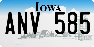 IA license plate ANV585