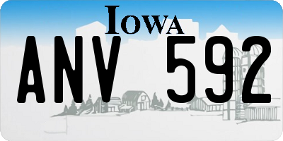 IA license plate ANV592