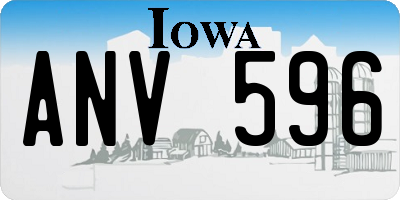 IA license plate ANV596