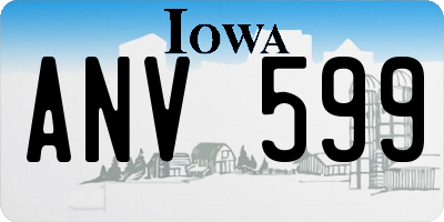 IA license plate ANV599