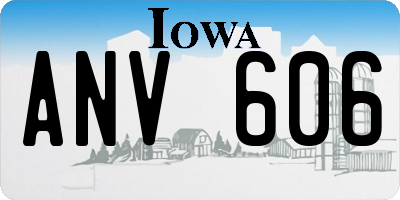 IA license plate ANV606