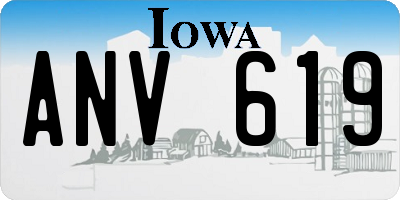 IA license plate ANV619