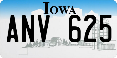 IA license plate ANV625