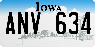 IA license plate ANV634