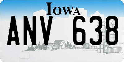 IA license plate ANV638