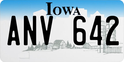 IA license plate ANV642
