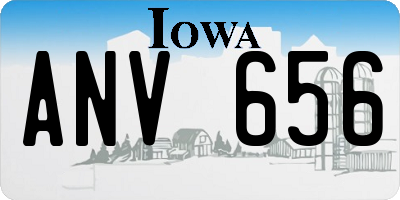 IA license plate ANV656