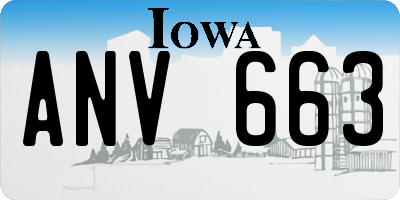 IA license plate ANV663