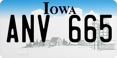 IA license plate ANV665