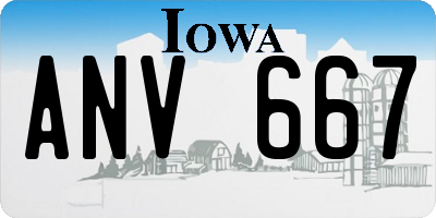 IA license plate ANV667