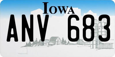 IA license plate ANV683