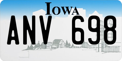 IA license plate ANV698