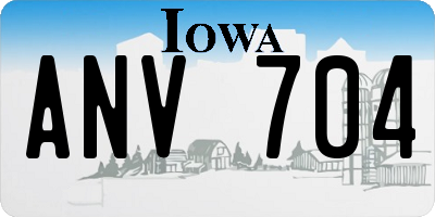 IA license plate ANV704