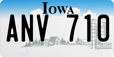 IA license plate ANV710